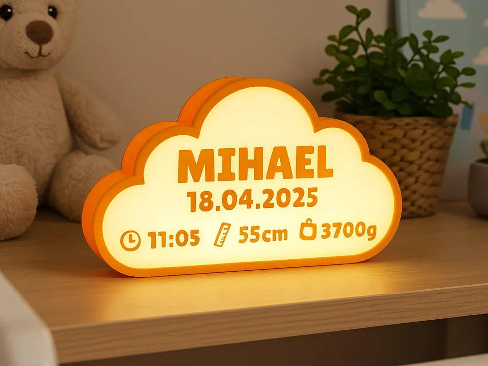 Baby birth wireless night lamp lightbox