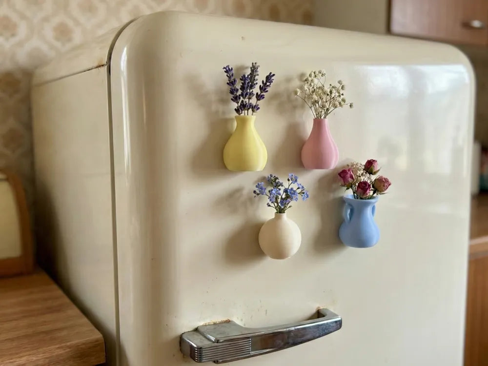 Mini Vase Fridge Magnets