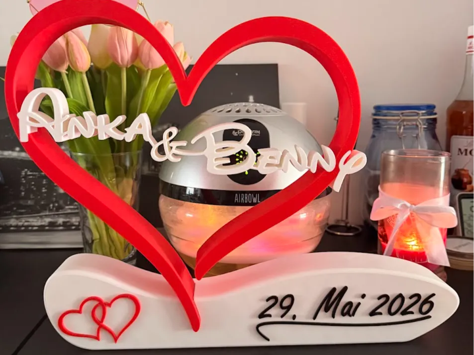 Personalized Wedding Heart Stand