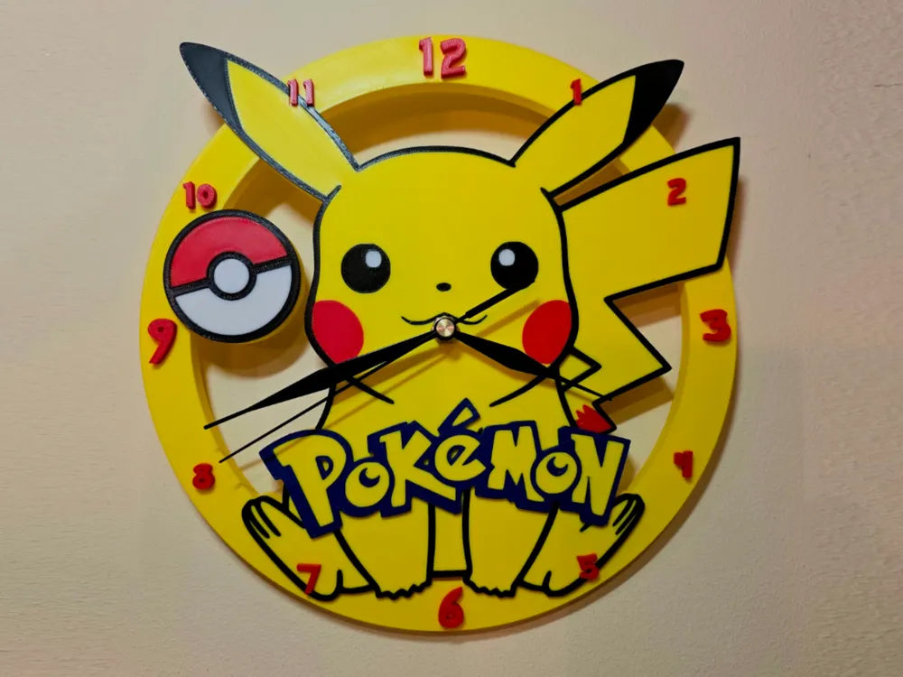 Pikachu Pokemon Clock