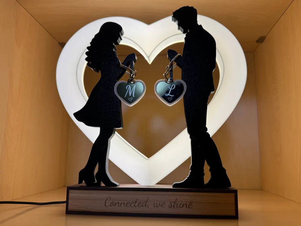 Premium Heart Lamp with two keychains